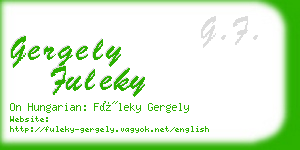 gergely fuleky business card